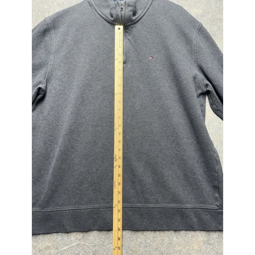 Men's Tommy Hilfiger 1/4 Zip Pullover Sweater - Grey - XXLarge‎